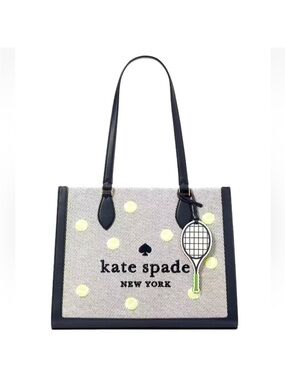 kate spade Ellie Grand Slam Racquet Club Tennis Tote with Racket Charm